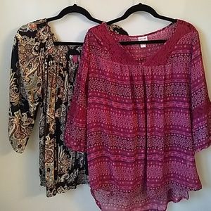 Peasant- Style Blouse Set